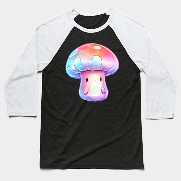 Cute Psychedelic Mushroom Baseball T-Shirt by HMMR-design